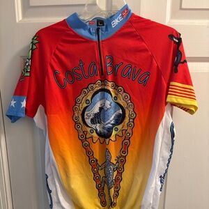 Men's Talla Bike 55 Costa Rica Cycling S/S 1/4  Zip Jersey Size L